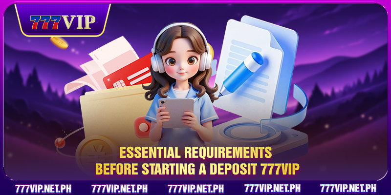 Essential requirements before starting a deposit 777VIP